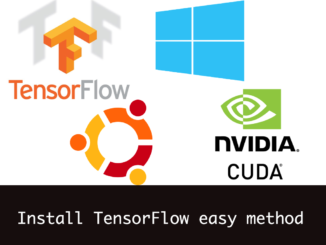 install tensorflow easy menthod