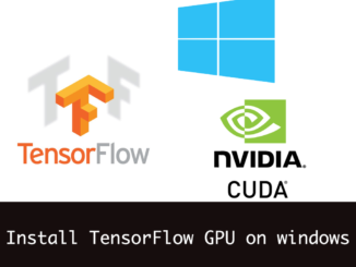 Install tensorflow GPU on windows